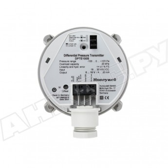 Датчик дифференциального давления для воздуха HONEYWELL DPTE100SD Датчик дифференциального давления для воздуха HONEYWELL DPTE100SD