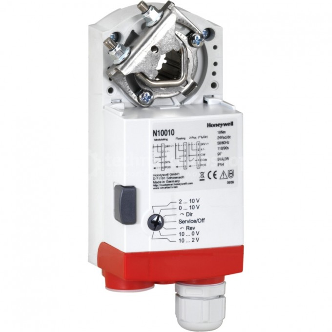 Привод для воздушной заслонки HONEYWELL , S=2 кв.м, 0…10V=;2/3-pt, 24Vac, 6VA, 10Нм N10010 Привод для воздушной заслонки HONEYWELL , S=2 кв.м, 0…10V=;2/3-pt, 24Vac, 6VA, 10Нм N10010