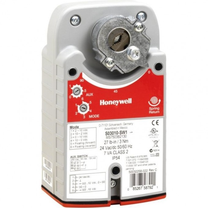 Привод заслонки S03010-SW1 HONEYWELL HL-0717 Привод заслонки S03010-SW1 HONEYWELL HL-0717